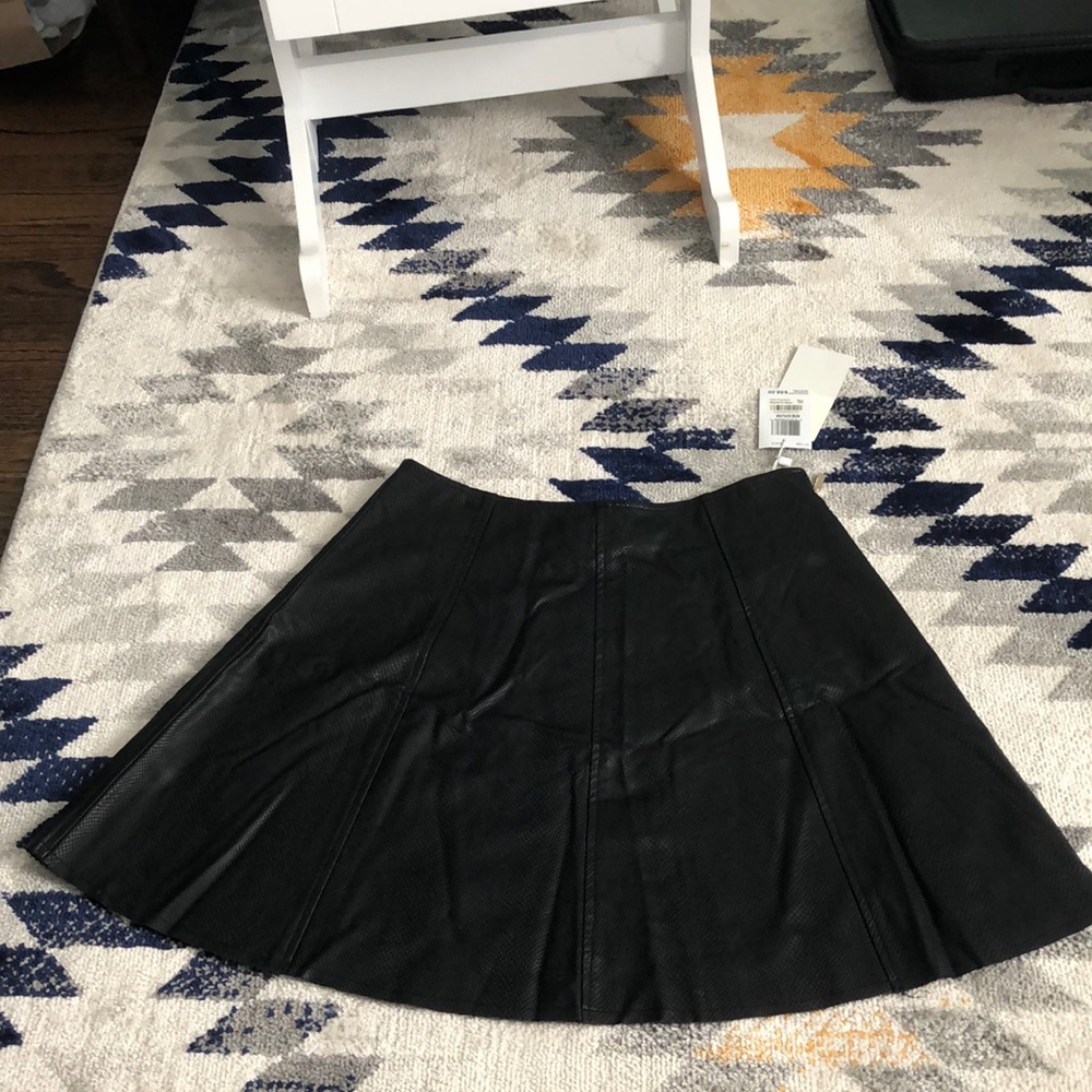 Faux leather skirt with tags